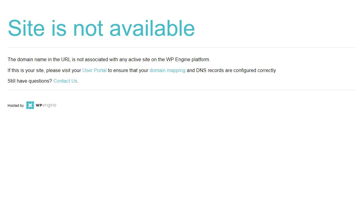 Site is not available