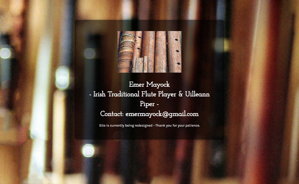 Emer Mayock, Irish Traditional Flautist and Uilleann piper