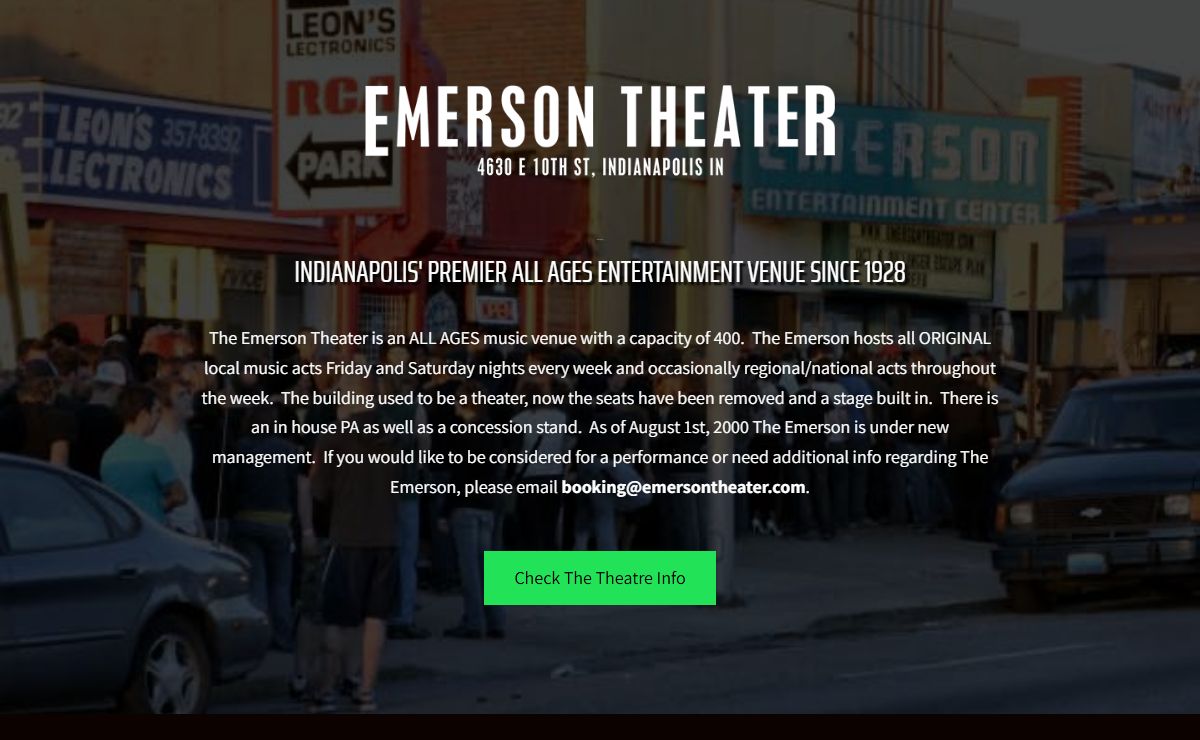 The Emerson Theater - Indianapolis' Premier All Ages Music Venue