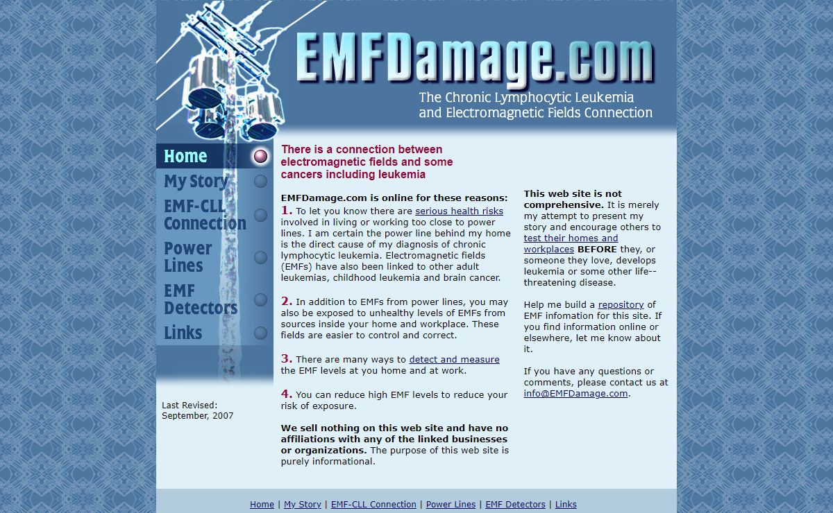 Chronic Lymphocytic Leukemia and Electromagnetic Fields: EMF & CLL