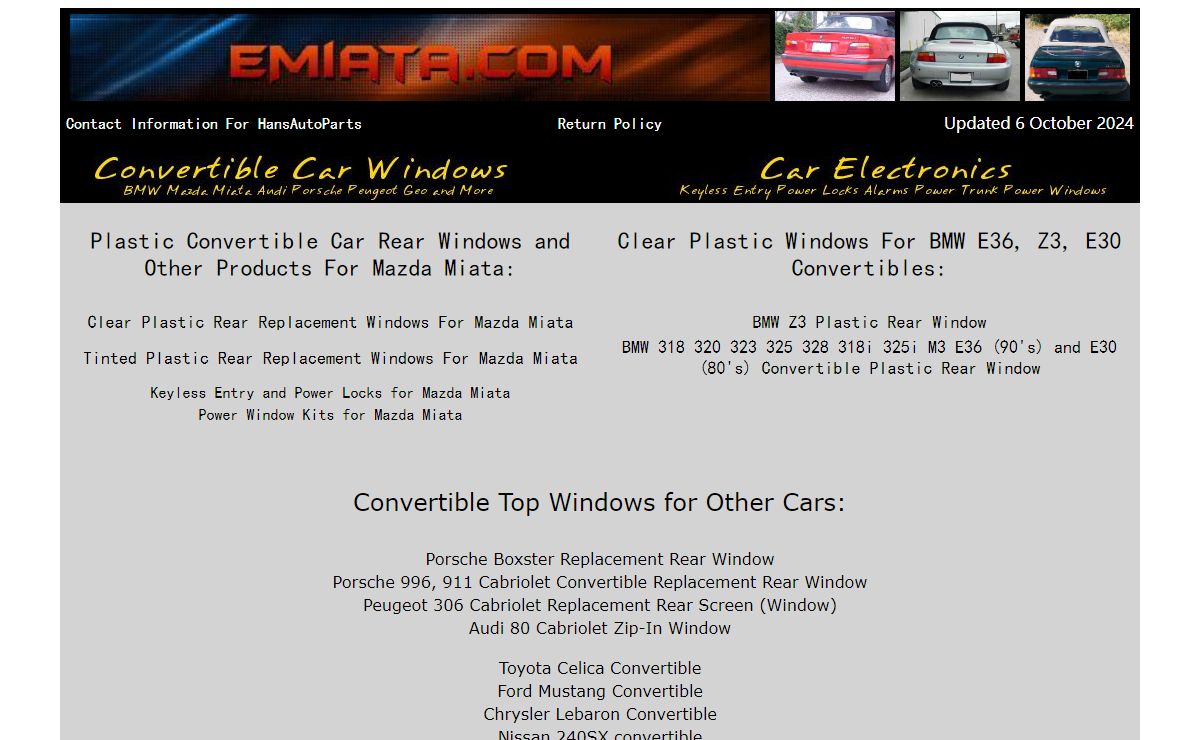 BMW Convertible Window, Cabrio, E36, E30, Z3, Keyless Entry Power Door Locks, Porsche, Peugeot, Renault, Mazda Miata
