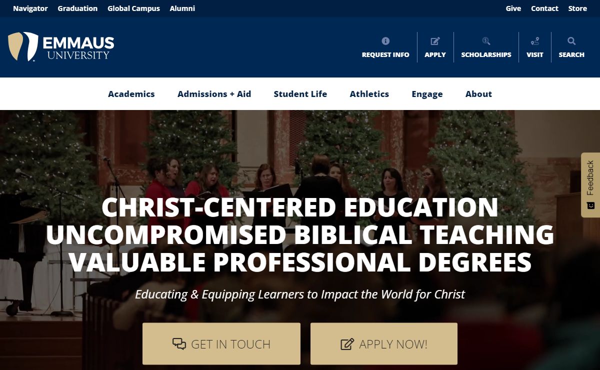 Emmaus University | Christ-Centered Education Uncompromised Biblical Teaching Valuable Professional Degrees