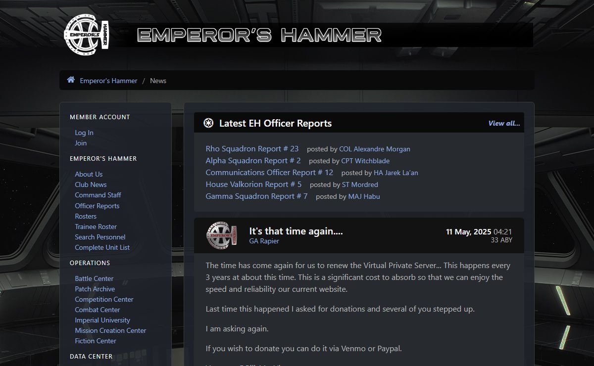 News - Emperor's Hammer