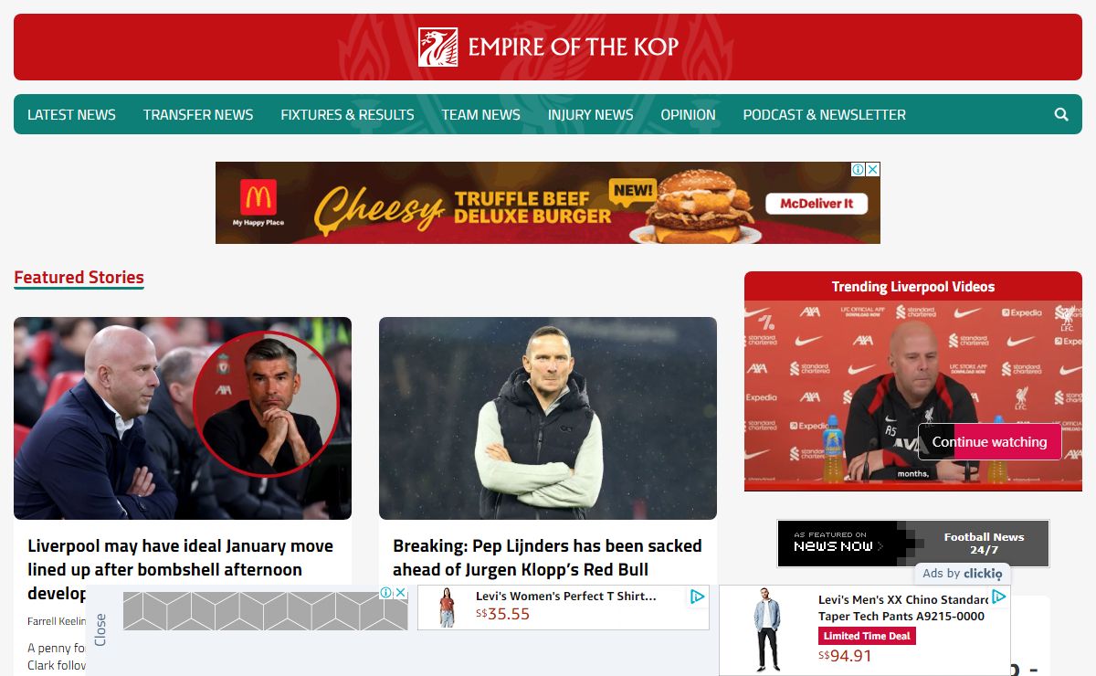 Liverpool News | Empire of the Kop