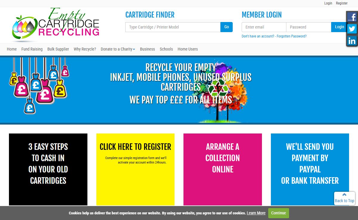 Inkjet and Toner Cartridge Recycling UK and Ireland, Recycling Inkjet Cartridges, Recycling of toner cartridges