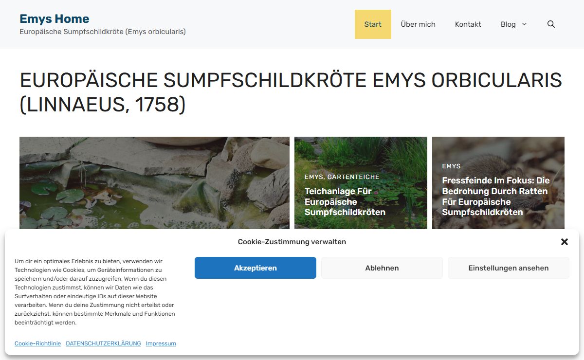 Europäischen Sumpfschildkröte (Emys orbicularis) - Emys Home
