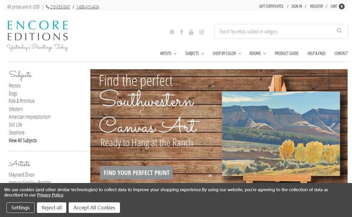 Giclee Art Prints on Canvas & Paper | Encore Editions
