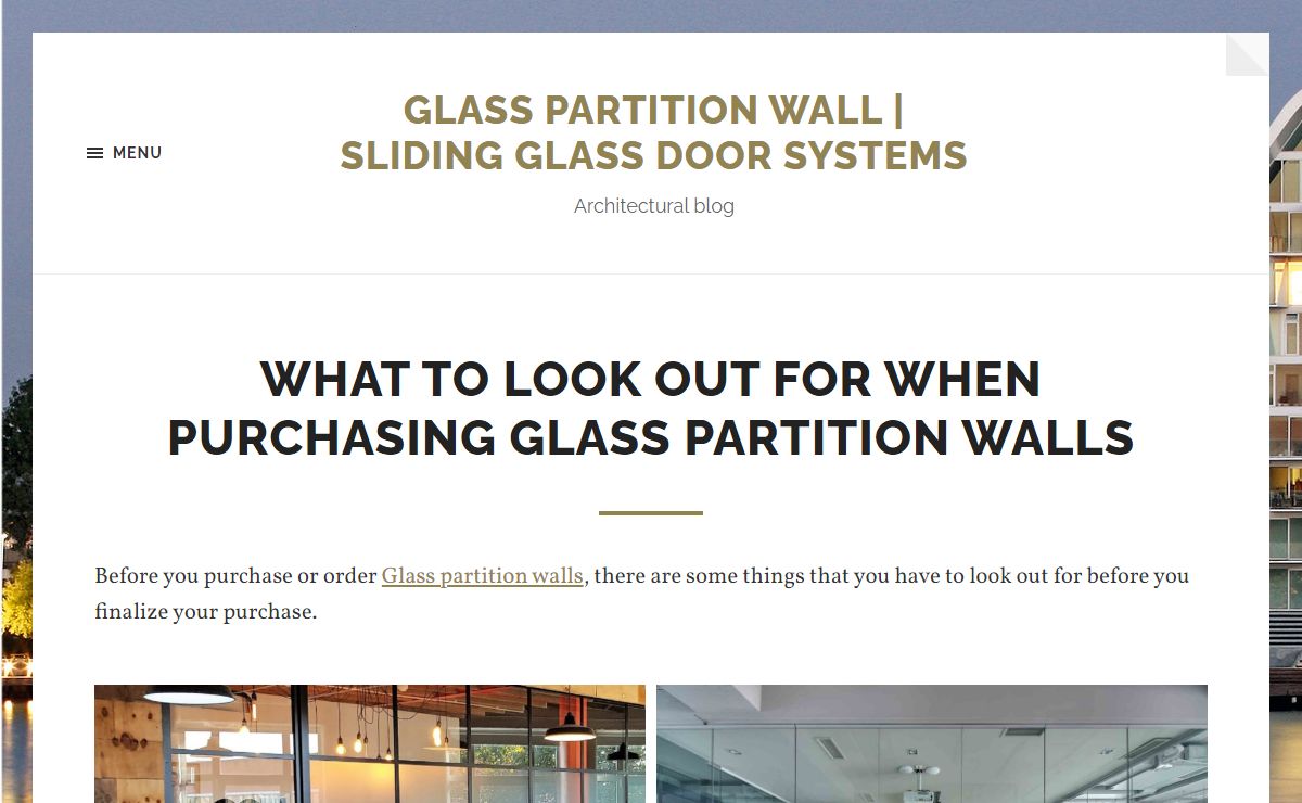 Glass Partition Wall | Sliding Glass Door Systems – Architectural blog