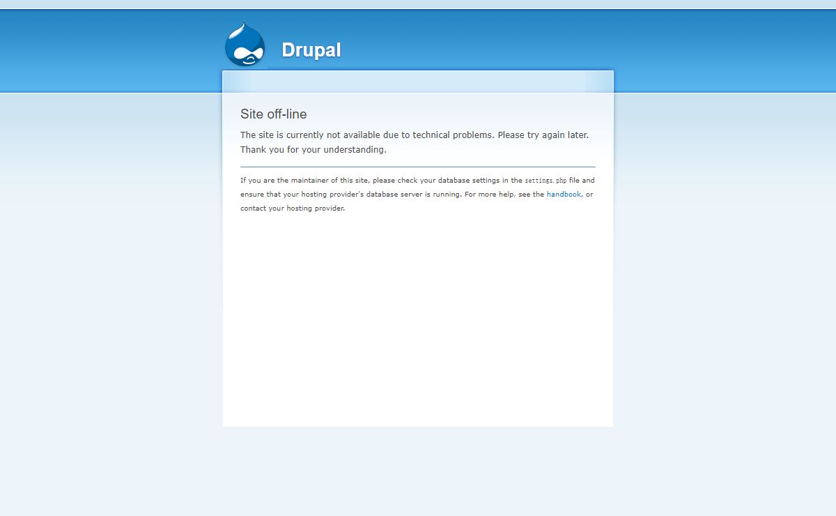 Site off-line | Drupal