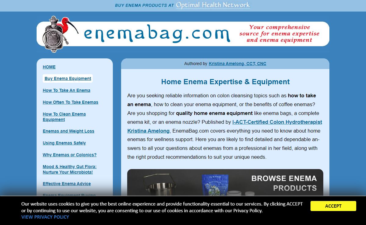 Buy Enema Bags | Home Enema Instructions, Supplies, Equipment, Kits