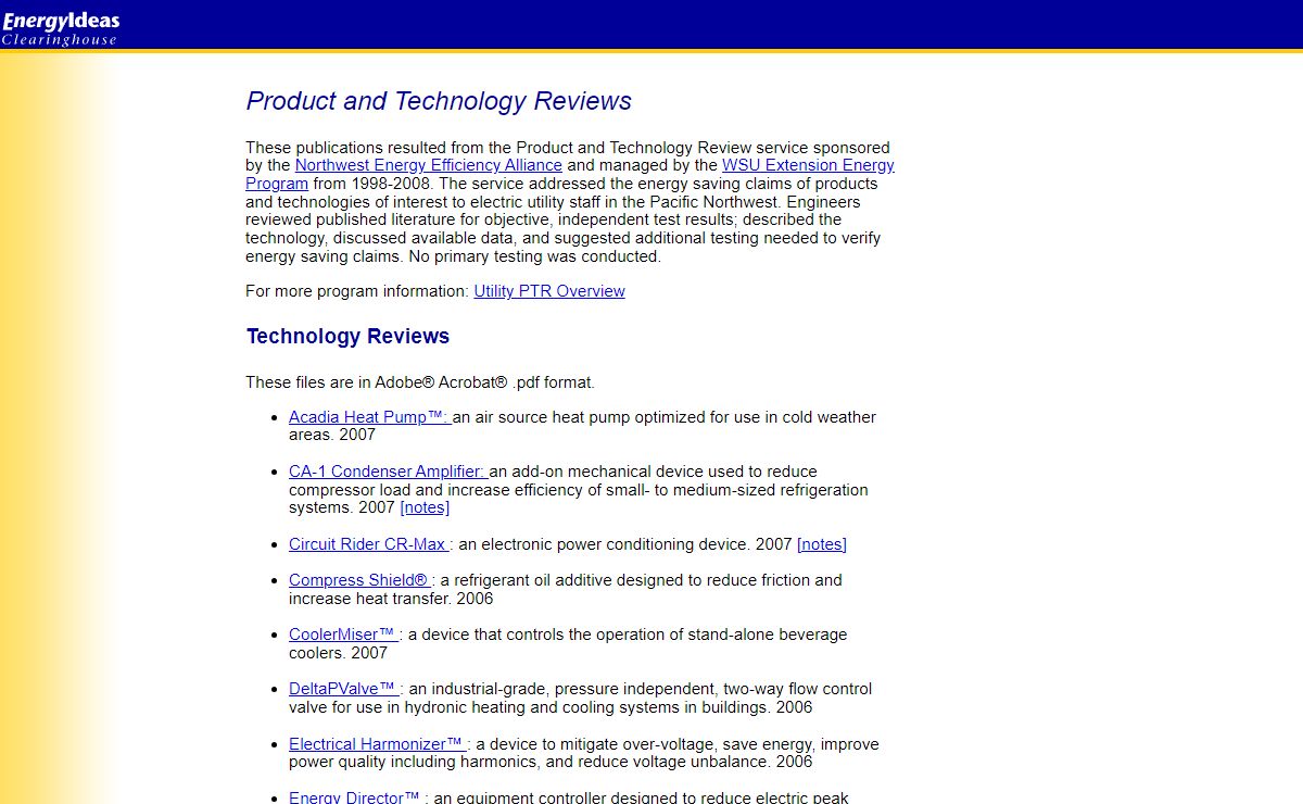 EnergyIdeas.org - Product and Technology Reviews