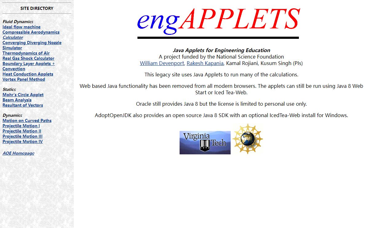 Java Applets for Engineering Education