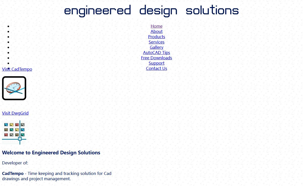 Engineered Design Solutions developer of CadTempo - Engineering Time Keeping and Logging.