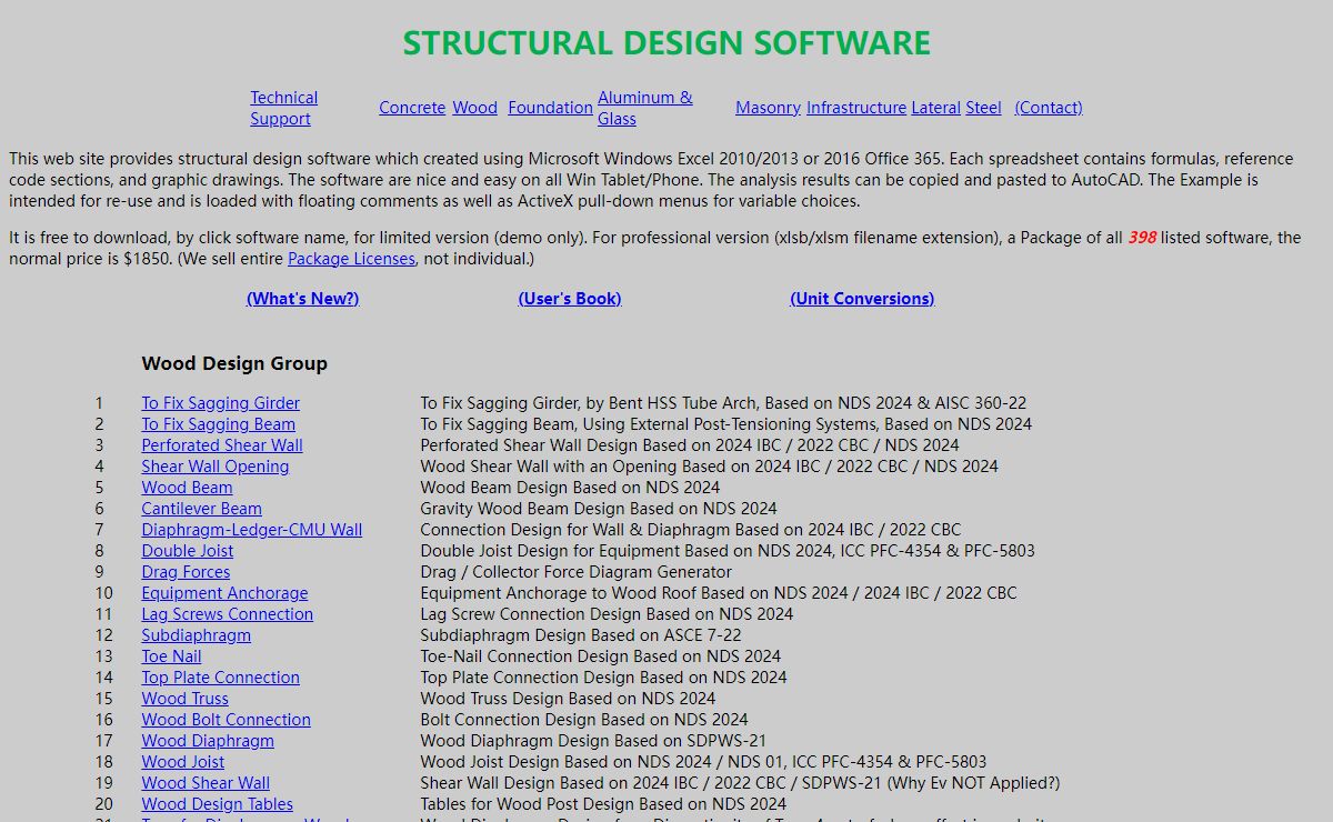 Structural Design Software