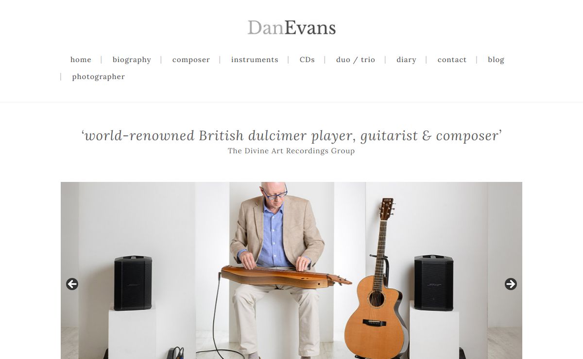 Dan Evans - dulcimer, guitar & composer - English Dulcimer