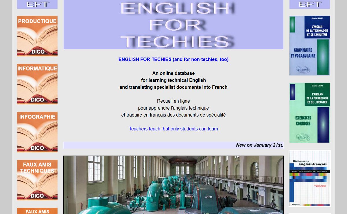 English For Techies - Home Page / English For Techies - Page d'accueil