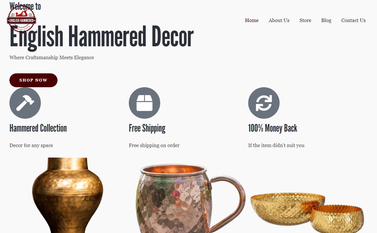 English Hammered Decor – Elegance in every object