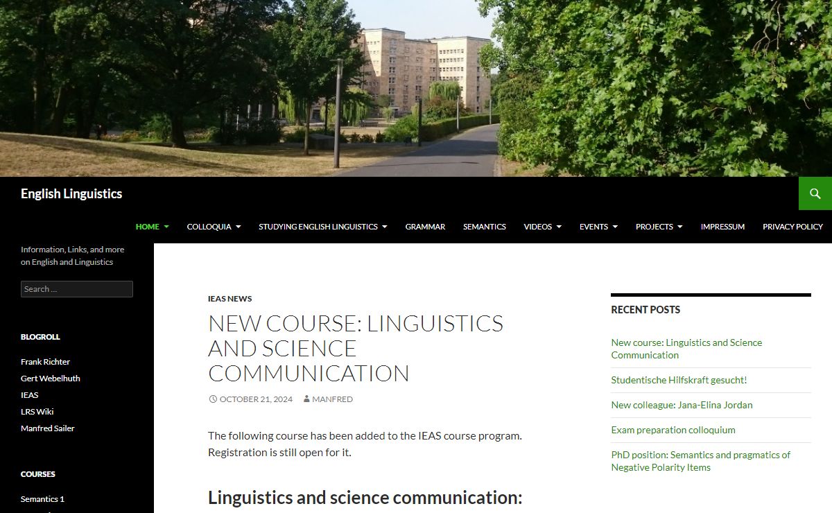 English Linguistics | Information, Links, and more on English and Linguistics