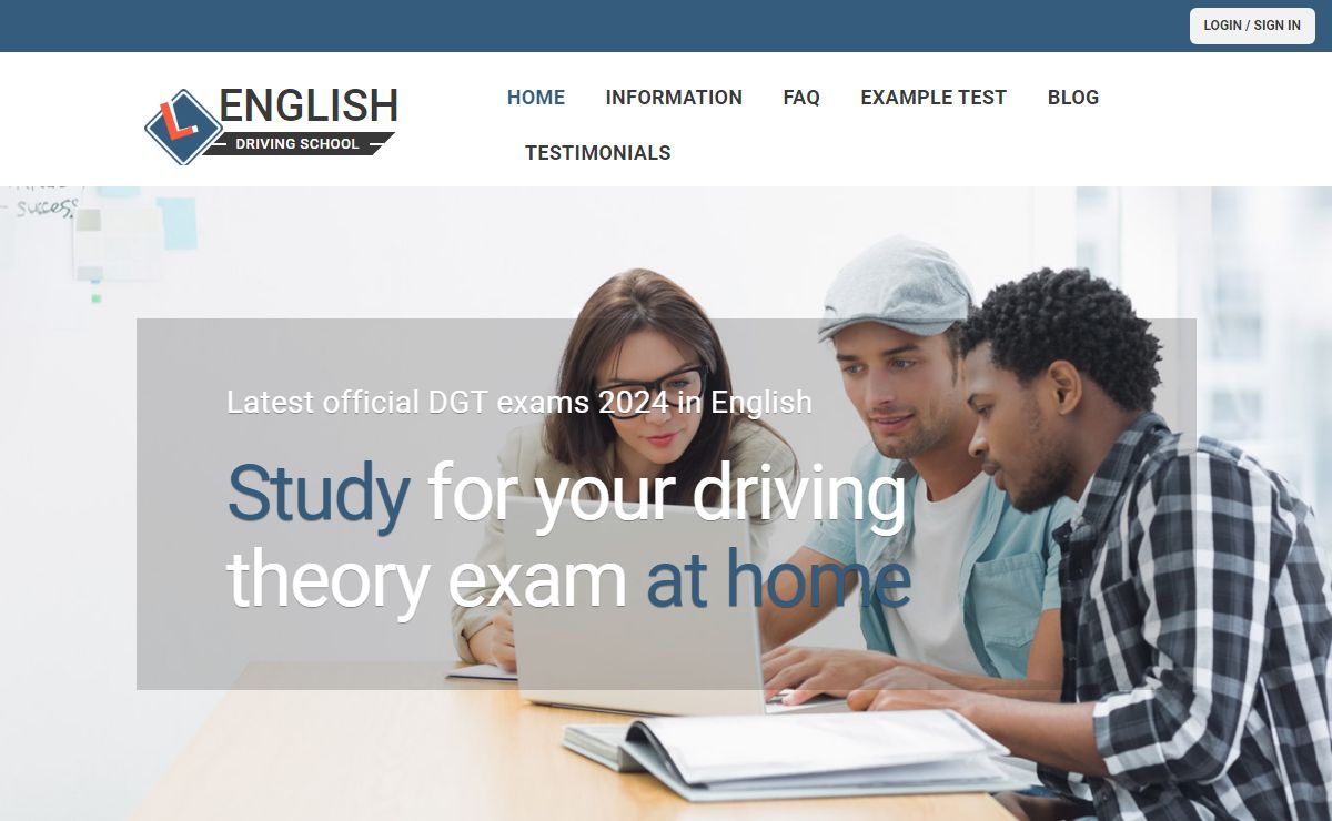 Spanish driving licence in english - DGT Test in english