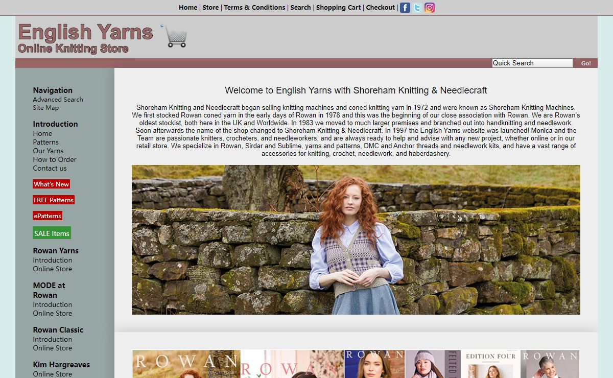 English Yarns | Rowan Yarns Stockists | Sublime Sirdar Yarn Wool Knitting Patterns RYC Wools discontinued yarn Regia Sock Yarn Wool Knitting Needles Crochet Online Store
