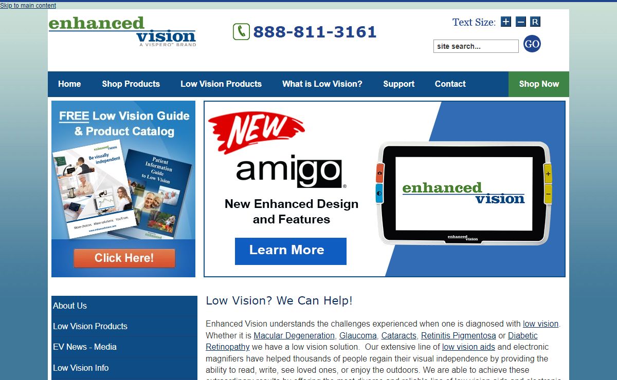 Low Vision Products for Macular Degeneration - Enhanced Vision