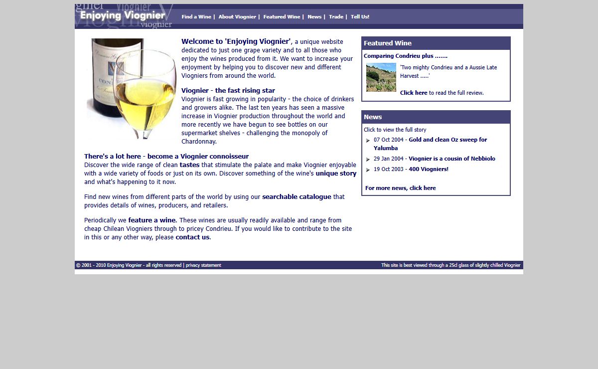 Enjoying Viognier - All about viognier, the grape and the wine