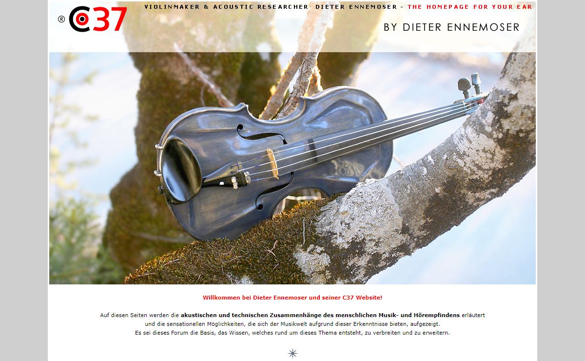 C37 Acoustics Dieter Ennemoser - Violin Maker & Acoustic Researcher