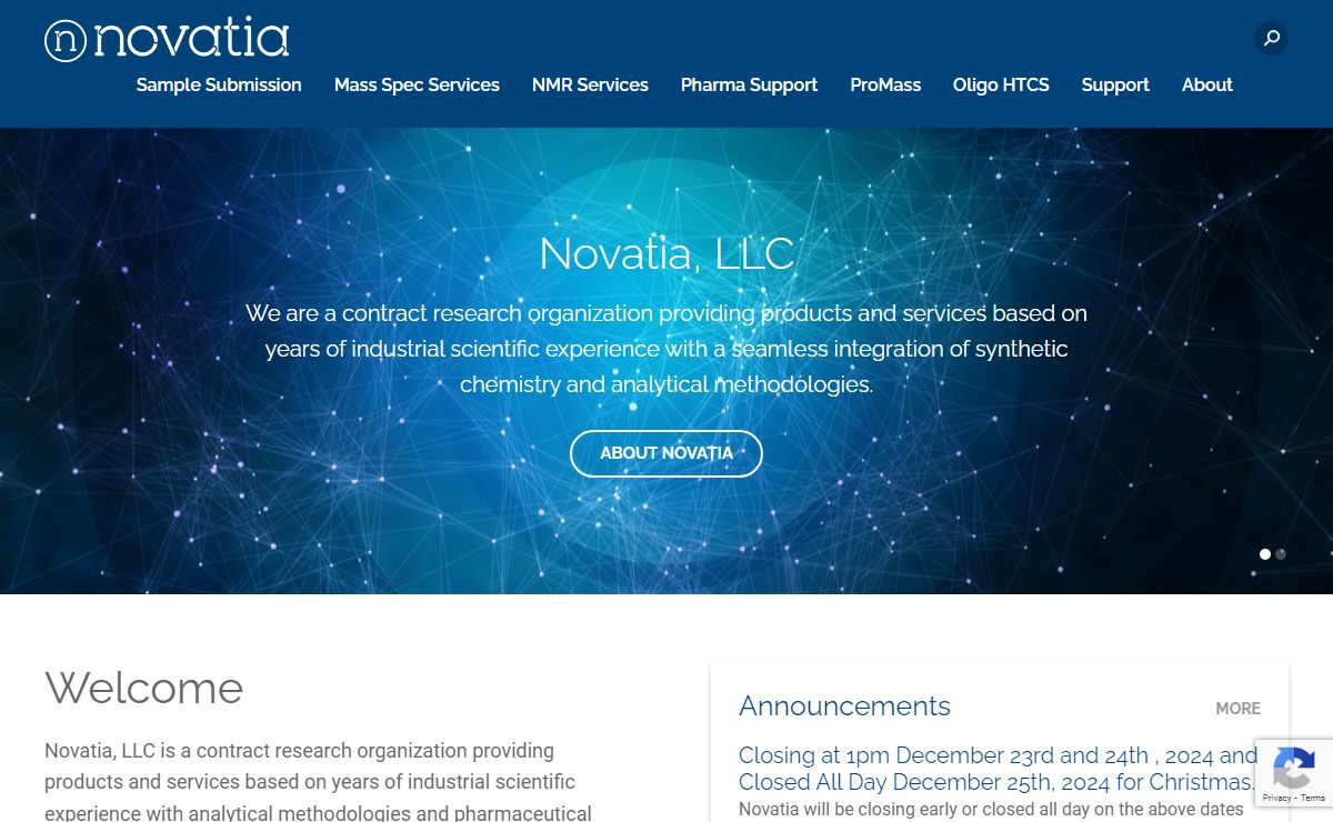 Novatia, LLC | NMR, MS Services, and Pharmaceutical Development Support