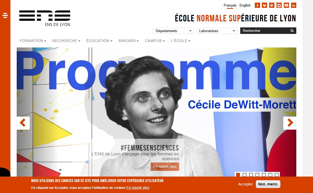 Page d'accueil du site | École normale supérieure de Lyon