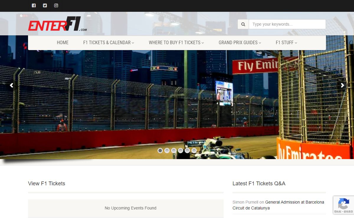 Formula 1 Grand Prix Guides, Reviews and F1 Tickets - EnterF1.com
