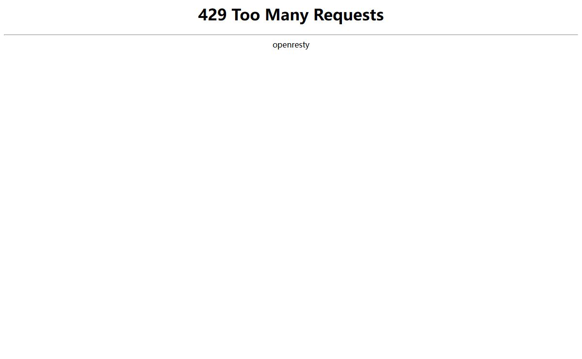 429 Too Many Requests