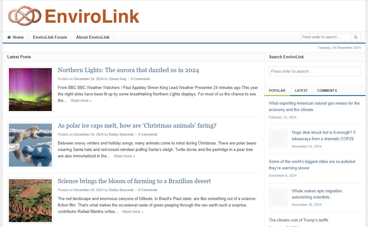 EnviroLink Network - The online environmental community