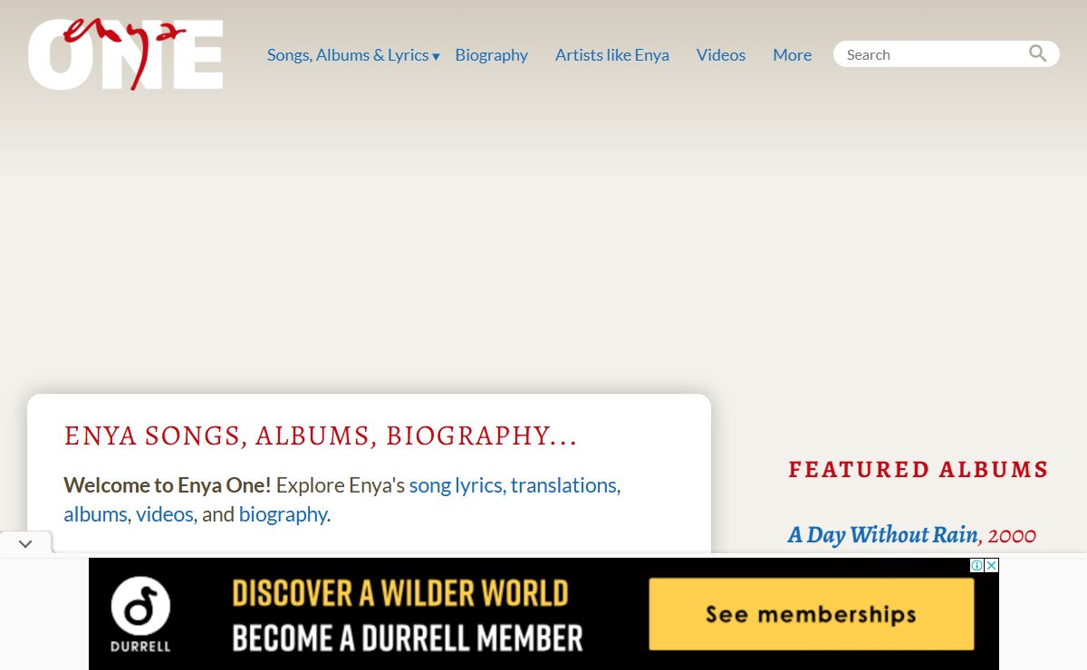 Enya songs, albums, biography, lyrics, and more!