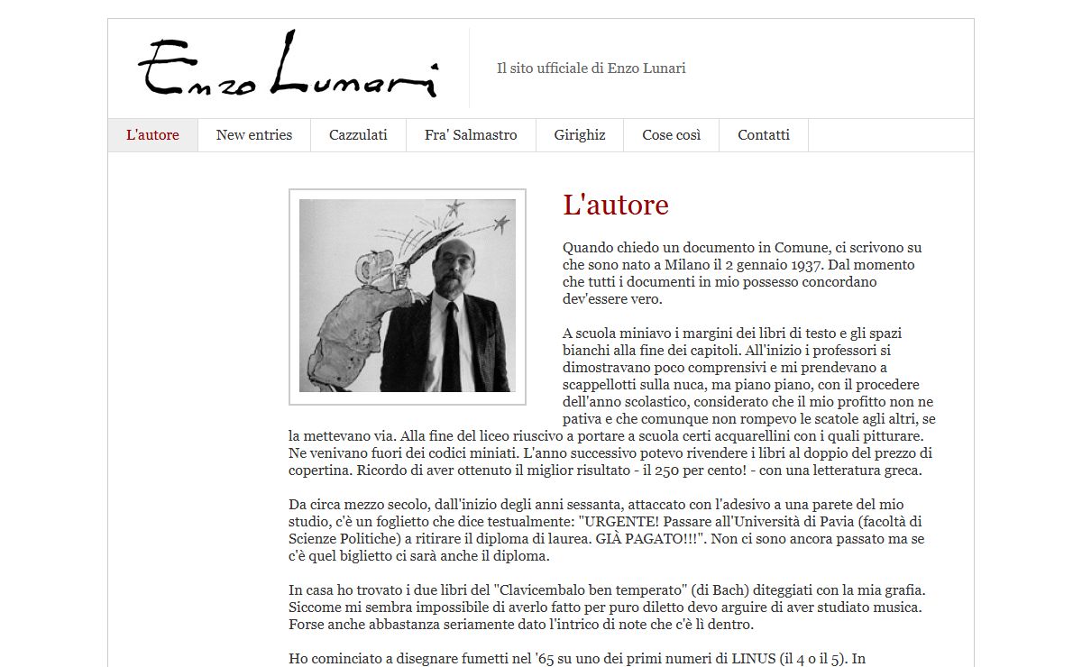 L'autore - Enzo Lunari - Sito ufficiale