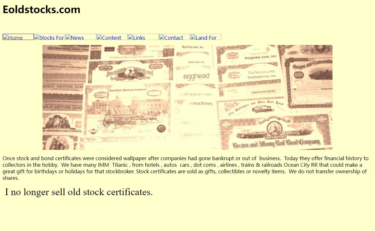 old stock and bond certificates for sale by eoldstocks