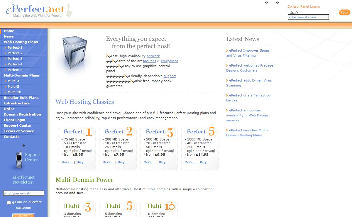 ePerfect.net - welcome to the perfect web hosting!