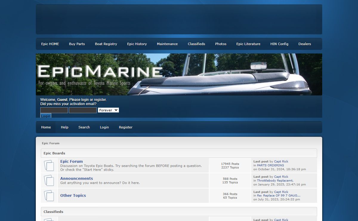 Epic Forum - Index