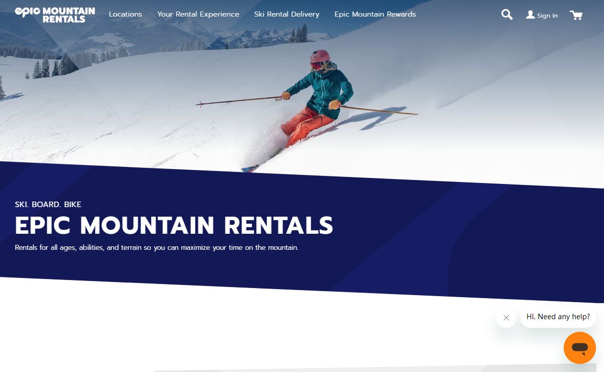 Epic Mountain Rentals | Ski Rentals | Ski Rental D | Epic Mountain Rentals