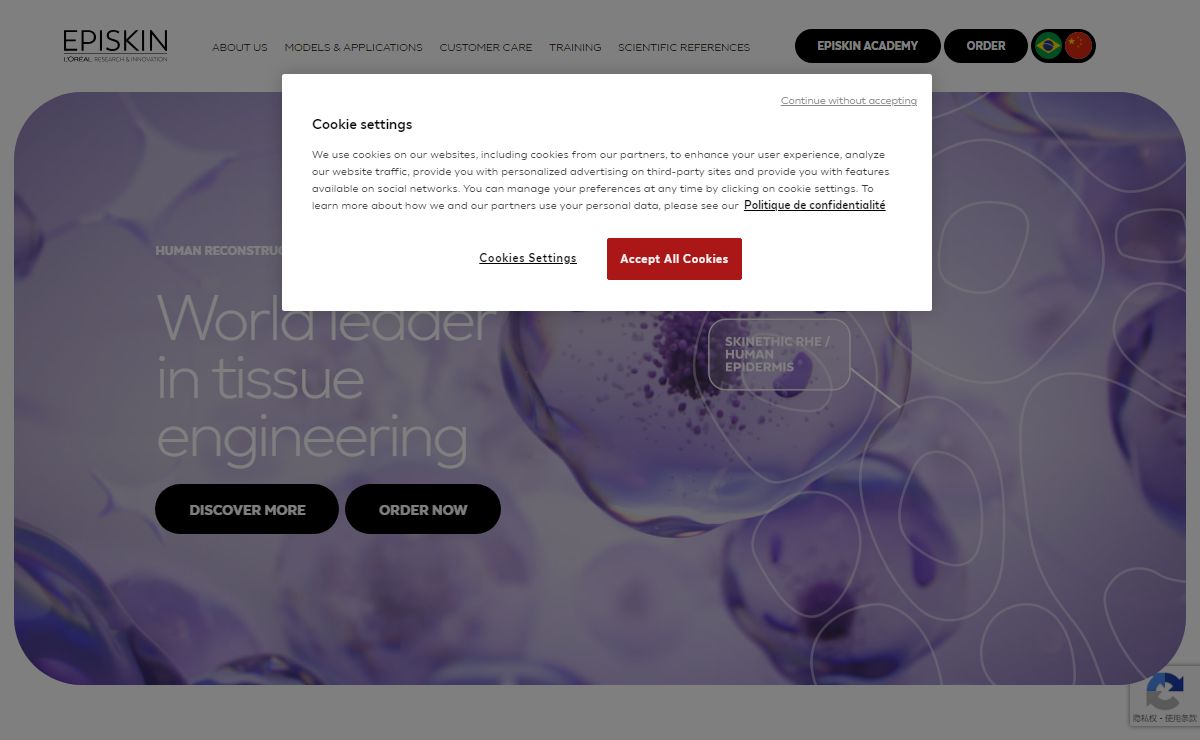 Episkin - World leader in tissue engineering for in vitro human skin and epithelial models