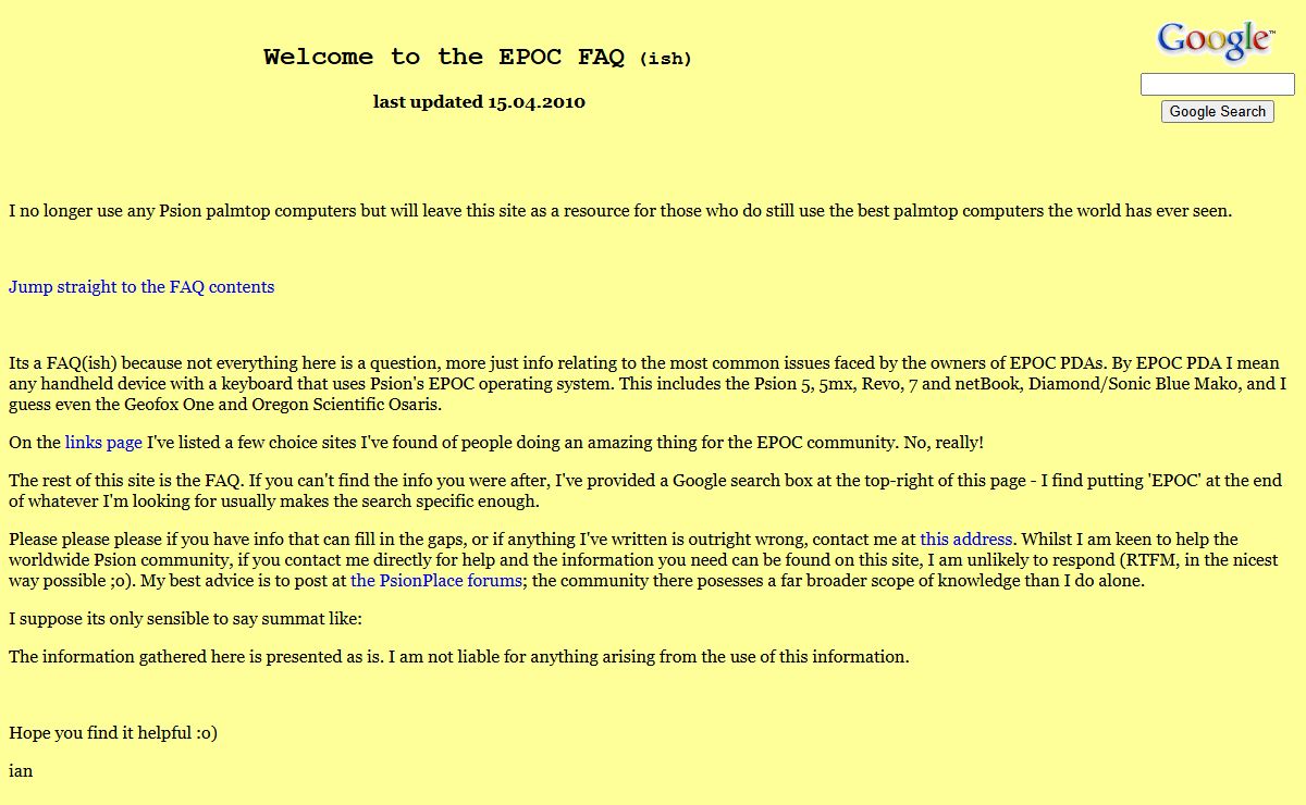 The EPOC FAQ(ish)