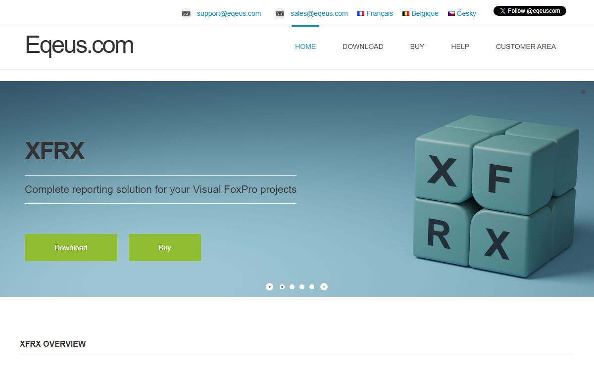 EQEUS XFRX - Visual FoxPro report library - print and export reports to PDF, DOC, XLS, HTML, RTF and more
