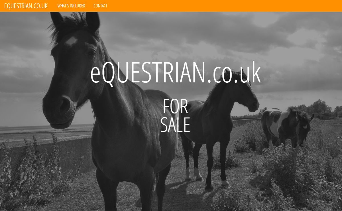 equestrian.co.uk - FOR SALE