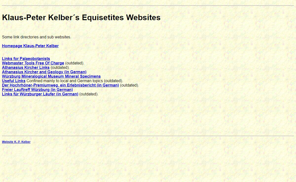 Klaus-Peter Kelber´s Equisetites Website