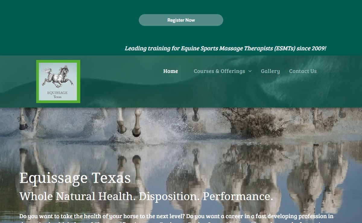 Equissage Texas: Natural Horse Health. Disposition. Performance.