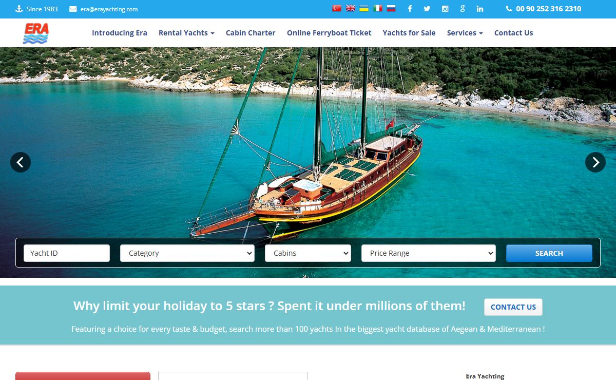 Crewed Yacht Charter in Turkey - Era Yachting - Gulet Rental Bodrum