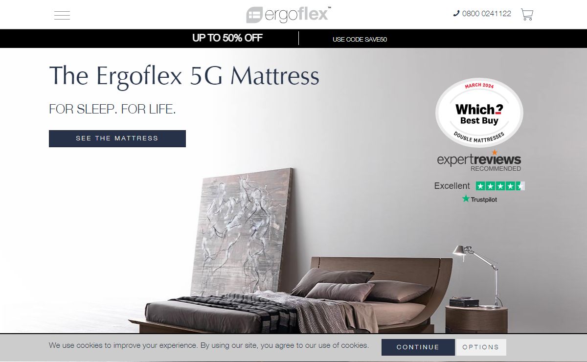 Memory Foam Mattress - The Ergoflex 5G Mattress