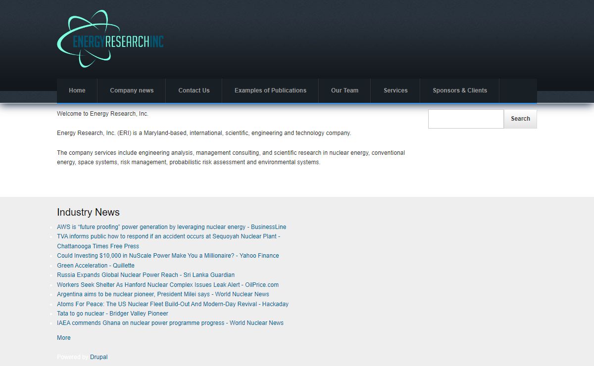 About | Energy Research, Inc.