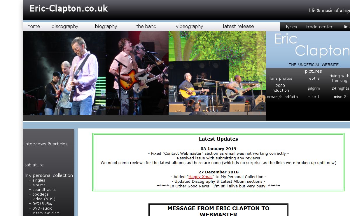 Eric-Clapton - The Unofficial Website