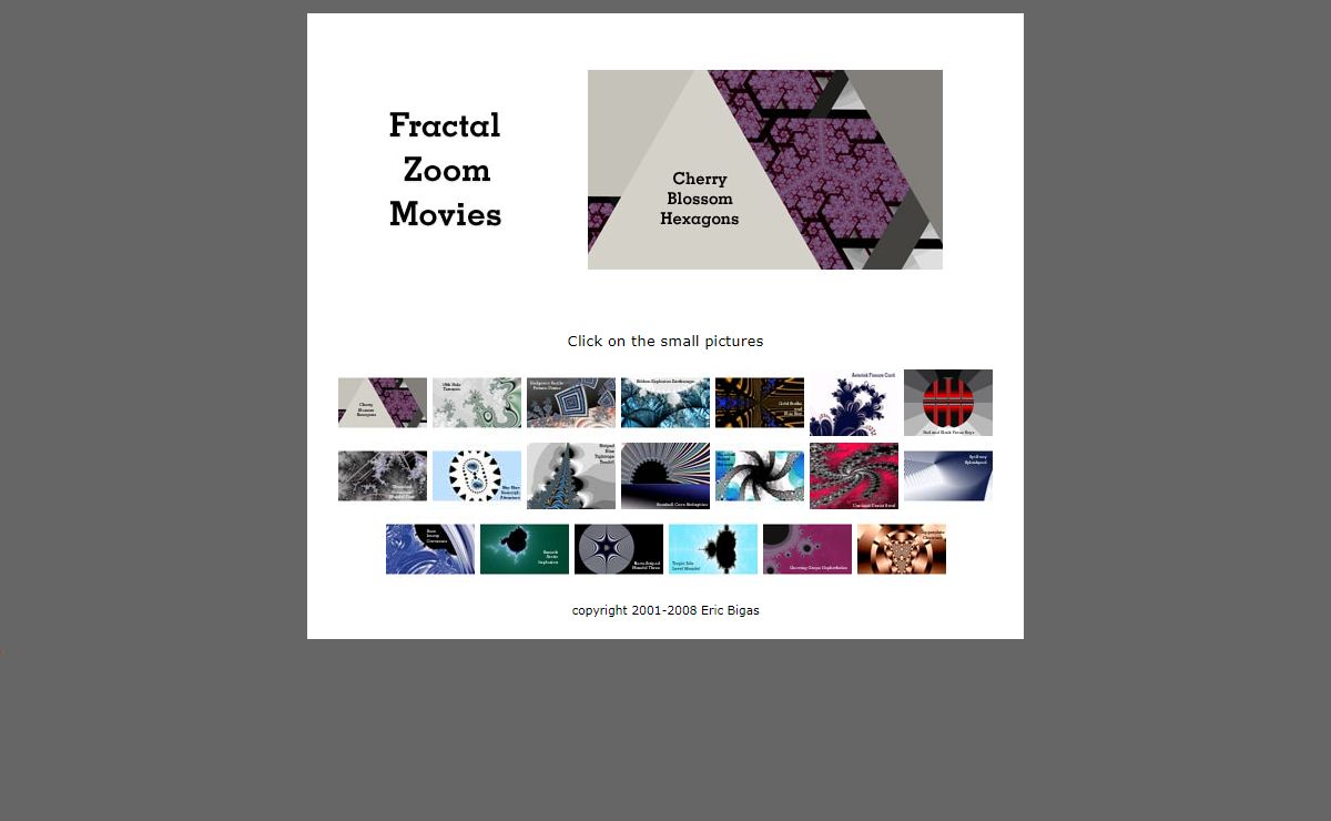 Fractal Zoom Animations by Eric Bigas