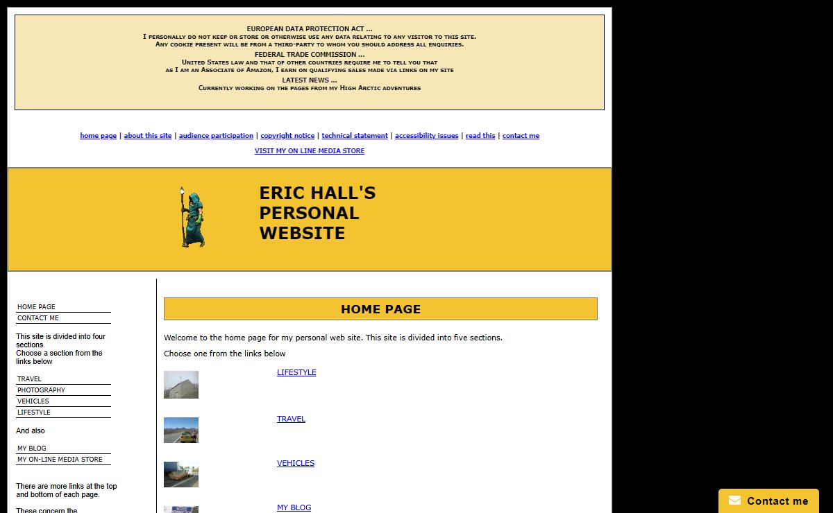 ERIC HALL - MY WEB SITE